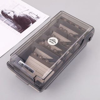 NIKI Large Capacity Splitter Index Tabs Business Card Holder Name Card Storage Box Organizer Case