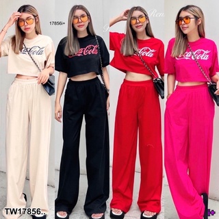 PE17856 Set 2ชิ้น New เสื้อครอปแขนสั่น