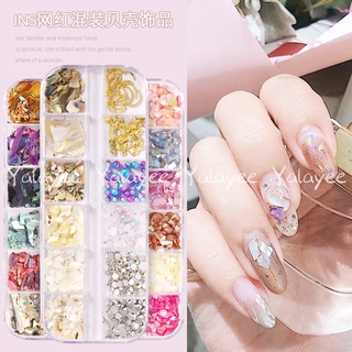 Yalayee [Manicure Accessories] の INS หินหอยธรรมชาติ นําเข้า สําหรับบรรจุของ