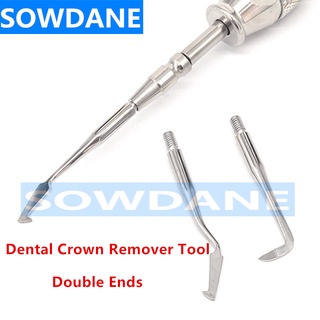 Stainless Steel Dental Orthodontic Crown Remover Tool Take off Manual Control Crown Tool with 3 Tips Lab Laboratory  Ins