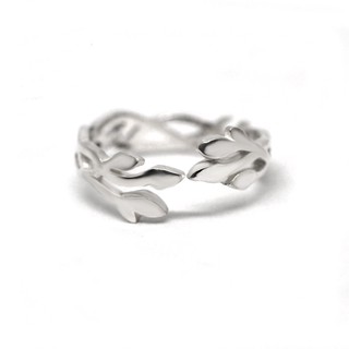 Finejewelthai แหวนใบมะกอก แหวนเงิน เงินแท้/ Olive leaves-Silver925-Ring - R131500