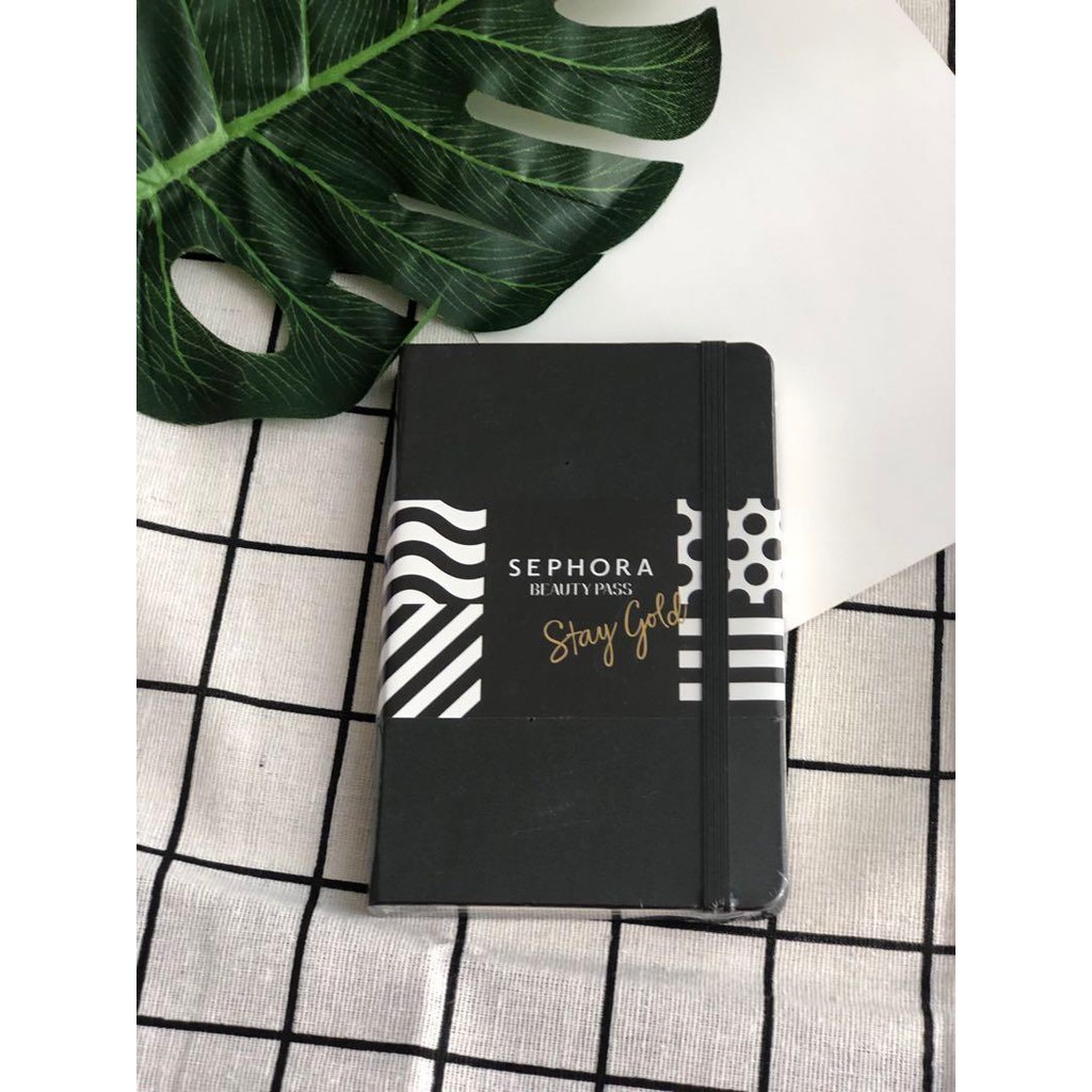 พร้อมส่ง-sephora-beauty-pass-stay-gold-moleskine-book