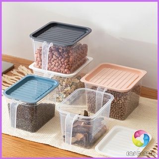 Eos Center กล่องเก็บอาหารตู้เย็น ""มีที่จับ""  มีฝาปิด   Portable refrigerator food storage box