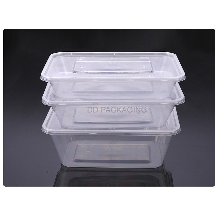 dedeeกล่องอาหารพลาสติก-1-ช่องพร้อมฝา1000ml-50ชุด-กล่องไมโครเวฟเนื้อpp