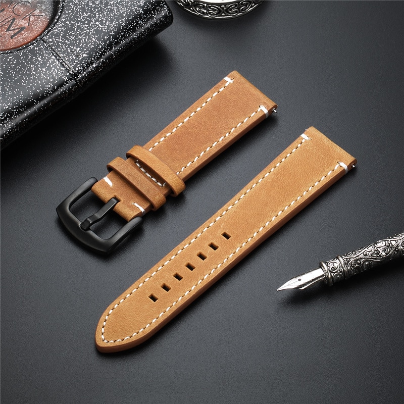 new-vintage-genuine-leather-watchbands-18mm-20mm-22mm-24mm-quick-release-male-smart-watch-straps-watch-accessories