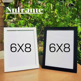 กรอบรูปสีขาว​6X8"มีกระจกพร้อมขาตั้งมีราคาส่ง