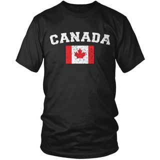 เสื้อยืดโอเวอร์ไซส์เสื้อยืด พิมพ์ลายธงแคนาดา ใบเมเปิ้ล แคนาดา สําหรับผู้ชาย AMD_CAN_02S-3XL