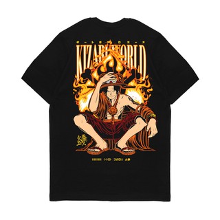 เสื้อยืดโอเวอร์ไซส์เสื้อยืด พิมพ์ลายอนิเมะ One Piece PORTGAS D ACES-4XL