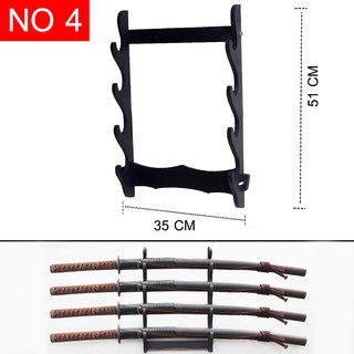 JAPAN ขั้นวางดาบ ซามูไร ติดผนัง รุ่น 4 ชั้น วางดาบได้ 4 เล่ม ( ติดตั้งง่าย ใช้ติดกับกำแพง ) สำหรับนักสะสม