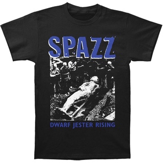 เสื้อยืดลําลอง แขนสั้น พิมพ์ลาย Spazz Dwarf Jester Rising 100% สําหรับผู้ชาย