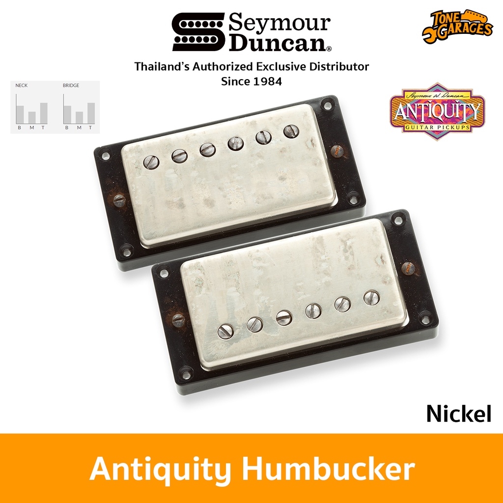 Seymour Duncan Custom Shop Antiquity 4-conductor Humbucker 2-piece Pickup Set - Non-aged Nickel Covers Reviews