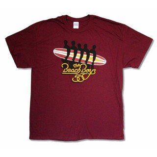 เสื้อยืดผู้ชายMen T Shirt Beach Boys 50Th Anniversary Surfboard Tour Red fashion 100% cotton