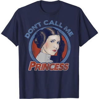 เสื้อยืดโอเวอร์ไซส์เสื้อยืด พิมพ์ลายกราฟฟิค Star Wars Leia Dont Call Me Princess C1S-3XL