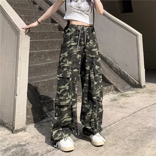 DaDulove💕 New American Ins High Street Hip-hop Retro Camouflage Pants Overalls Niche Wide-leg Casual Pants