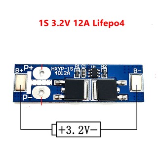 HXYP-1S-4012A 1S 3.2V 3.6V 12A Lifepo4 Battery BMS Protection PCB Board for 18650 Battery Charger วงจรป้องกันแบตเตอรี่