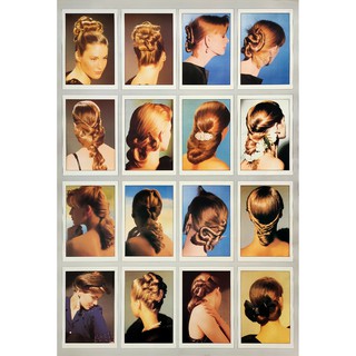 โปสเตอร์ ทรงผมผู้หญิง เกล้าผม Womens Hairstyles POSTER 20”x30” Inch Fashion Barber Beauty Salon Hairdresser Vintage