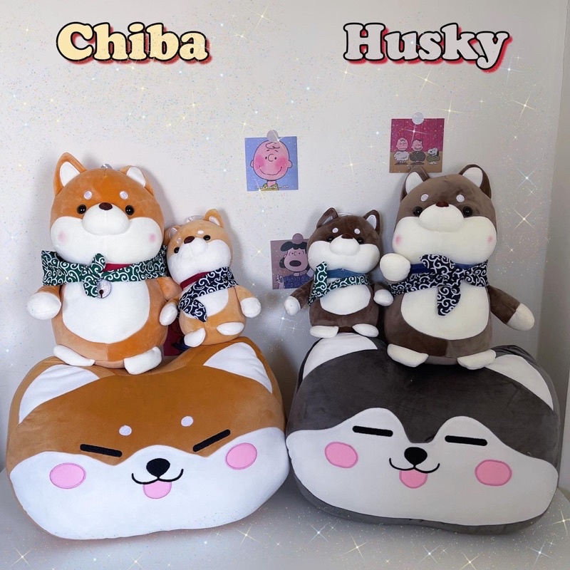 พร้อมส่ง-ตุ๊กตาชิบะ-ตุ๊กตาฮัสกี้