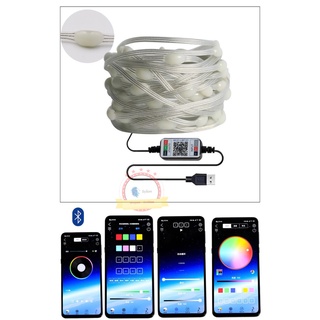 สินค้าใหม่สายหนังสีเต็มรูปแบบควบคุมจุดโคมไฟมายากลสตริง 5V แรงดันต่ำ USB บลูทู ธ APP รุ่นตกแต่งคริสต์มาส