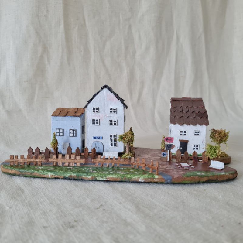 ชุดโมเดลประกอบหมู่บ้านไม้จิ๋ว-tiny-village-making-kit