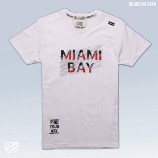 Miami Bay เสื้อยืด รุ่น Shooting Star สีขาว