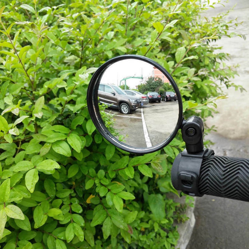 กระจกมองหลังจักรยานทั่วไป-หมุนได้-ปรับมุมกว้างได้-สะท้อนแสง-สําหรับติดแฮนด์จักรยาน-mtb-อุปกรณ์ขี่จักรยาน