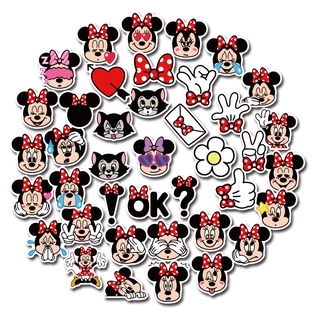 สินค้า MINNIE สติ๊กเกอร์การ์ตูนมินนี่เมาส์น่ารักกันน้ํา 40 ชิ้นสําหรับตกแต่งสแครบบุ้ค