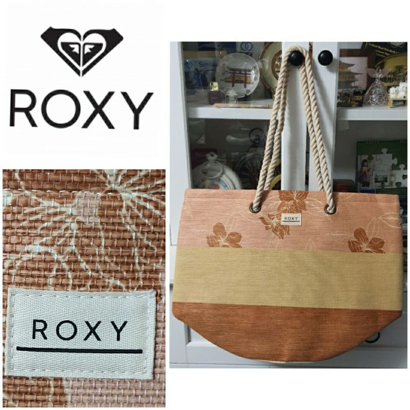 ของแท้-roxy-กระเป๋าสะพาย-sunseeker-30l-straw-beach-bag