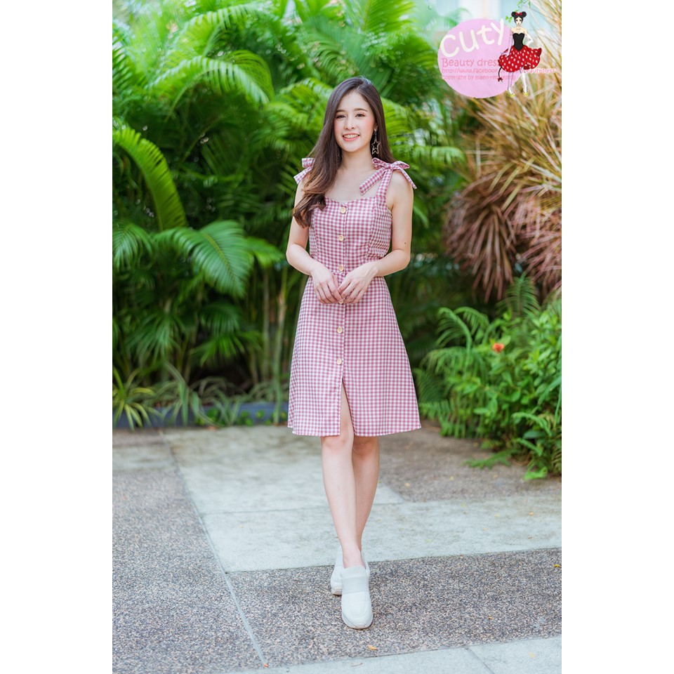 sweet-pink-scott-dress-ชุดเดรสลายสก็อต-no-029-10