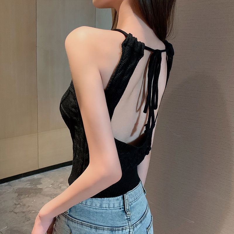ahoyeap-thin-shoulder-strap-camisole-womens-summer-new-black-knitted-sleeveless-anti-wear-light-top-with-beautiful-back-bottoming-shirt