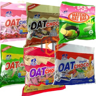 ภาพขนาดย่อของภาพหน้าปกสินค้าข้าวโอ๊ตอัดแท่ง ขนมธัญพืช OAT Choco ขนาด 400 กรัม จากร้าน kthomemartstore.co.th บน Shopee