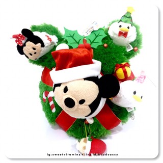 Disney Tsum Tsum Mickey Mouse Shaped Christmas Wreath (สินค้าใหม่ ของแท้ นำเข้าจาก Disney Japan คร้า)