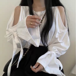 เสื้อแขนยาว แฟชั่น คอกลม ทรงหลวม สไตล์เกาหลี ทรงหลวม สำหรับผู้หญิง