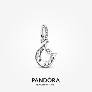 Pandora จี้รูปเกือกม้านําโชค ของขวัญวันเกิด สําหรับสุภาพสตรี p825