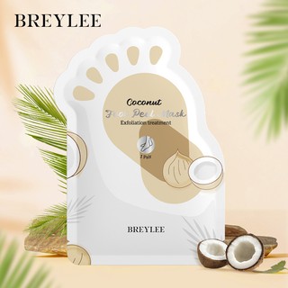 BREYLEE มาส์กเท้ามะพร้าวแบบลอกออก 1 คู่