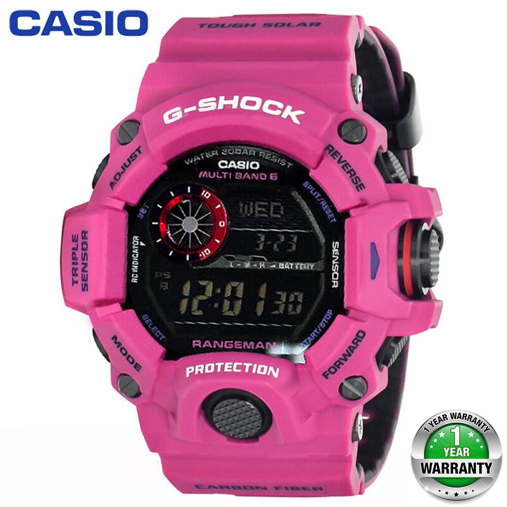 ขายด่วน-casio-g-shock-gw-9400-rangeman-สีชมพูนาฬิกาสปอร์ตผู้ชายดิจิตอล