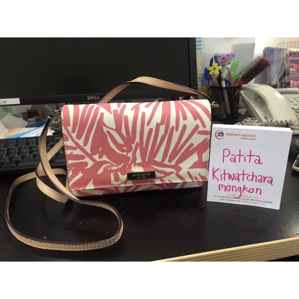 ขายแล้ว-กระเป๋าสะพาย-kate-spade-sally-grant-street-grainy-vinyl-crossbody-pink-wkru3024