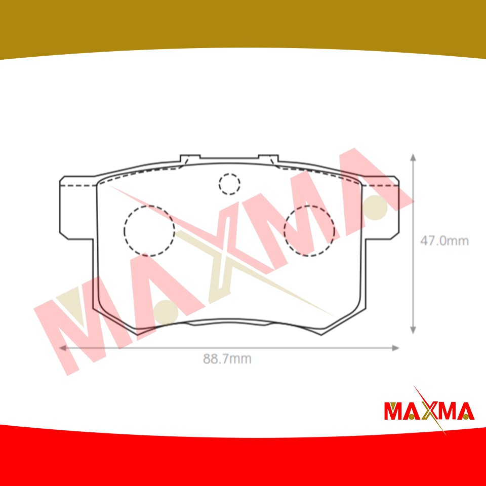 ผ้าเบรค-maxma-ผ้าดิสเบรคหลัง-honda-civic-fd-fb-1-8l-2-0l-2wd-2006-2015-ผ้าเบรคหลังซีวิค-fd-fb-260