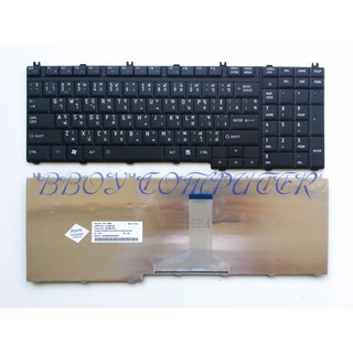 TOSHIBA Keyboard คีย์บอร์ด TOSHIBA Satellite P300 P305 L505 L355 A500 A505 P500 ไทย อังกฤษ