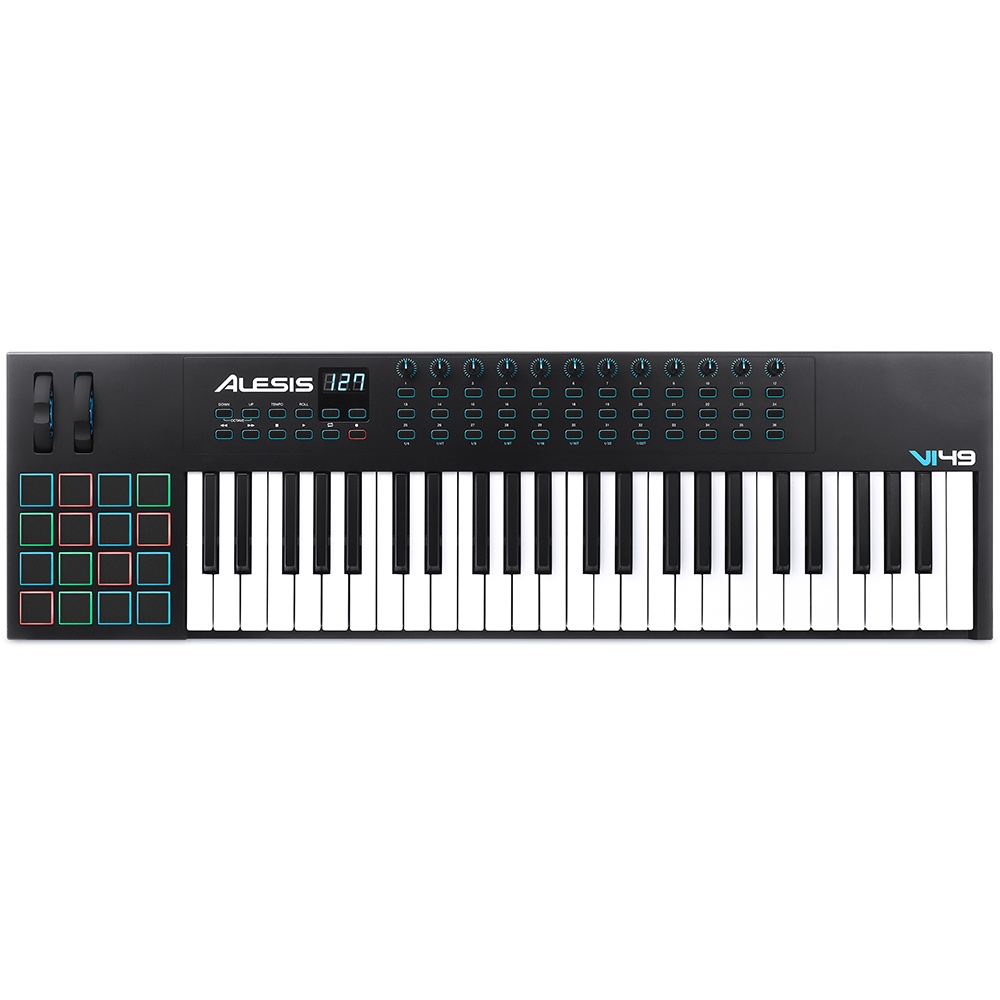 จัดส่งทุกวัน-alesis-vi49-คีย์บอร์ดใบ้-midi-keyboard-controller