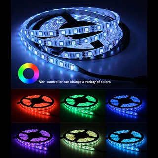 ไฟเส้น LED Strip ชุดไฟเส้น LED รุ่น 5050 SMD RGB 300 LEDs ชนิดสลับสี ไฟled พร้อมรีโมท และ Adapter 24W  กันน้ำ Alizwell