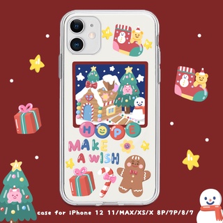 เคสโทรศัพท์มือถือลายการ์ตูนคริสต์มาสสําหรับ Iphone 13Promax Xs Max Xr 7 8Plus Se2020