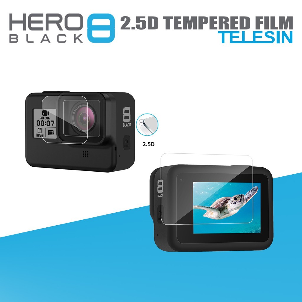 ภาพหน้าปกสินค้าGoPro ฟิล์มกันรอย เลนส์ จอ GOPRO HERO 8 Protective film Lens + LCD Screen Action Camera 2pcs 2แผ่น