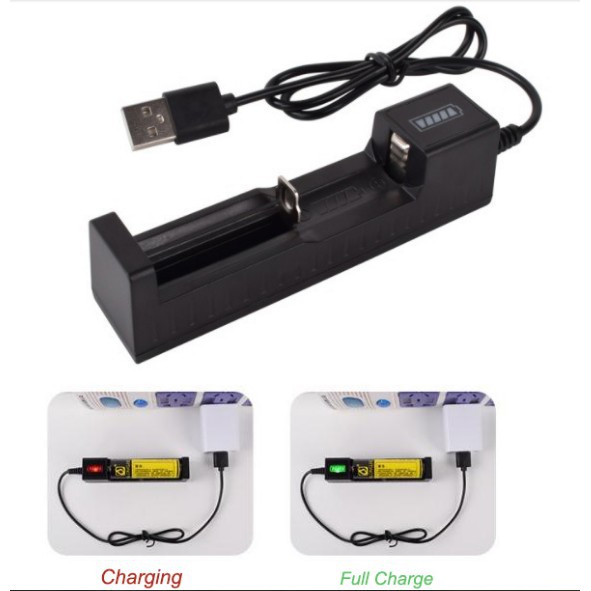 ภาพหน้าปกสินค้าเครื่องชาร์จ USB LED Smart Chargeering สำหรับแบตเตอรี่ 18650 26650 14500 พร้อมส่ง จากร้าน aeg19110 บน Shopee