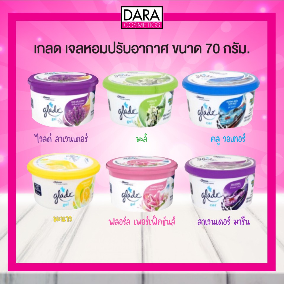 ถูกกว่าห้าง-glade-gel-เกลด-เจลน้ำหอมปรับอากาศ-70-กรัม-ของแท้-100-dara