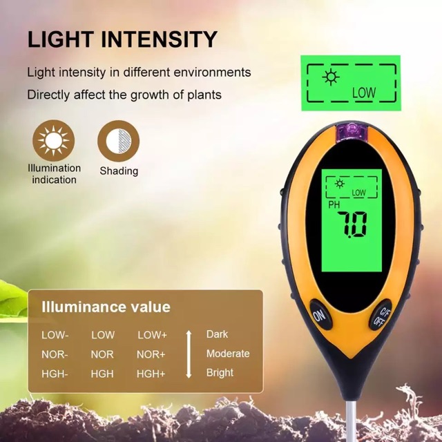 4in1-เครื่องวัดค่าดิน-soil-ph-meter-ความชื้น-อุณหภูมิ-แสง-เครื่องวัดดิน-ระบบดิจิตอล-soil-survey-instrument