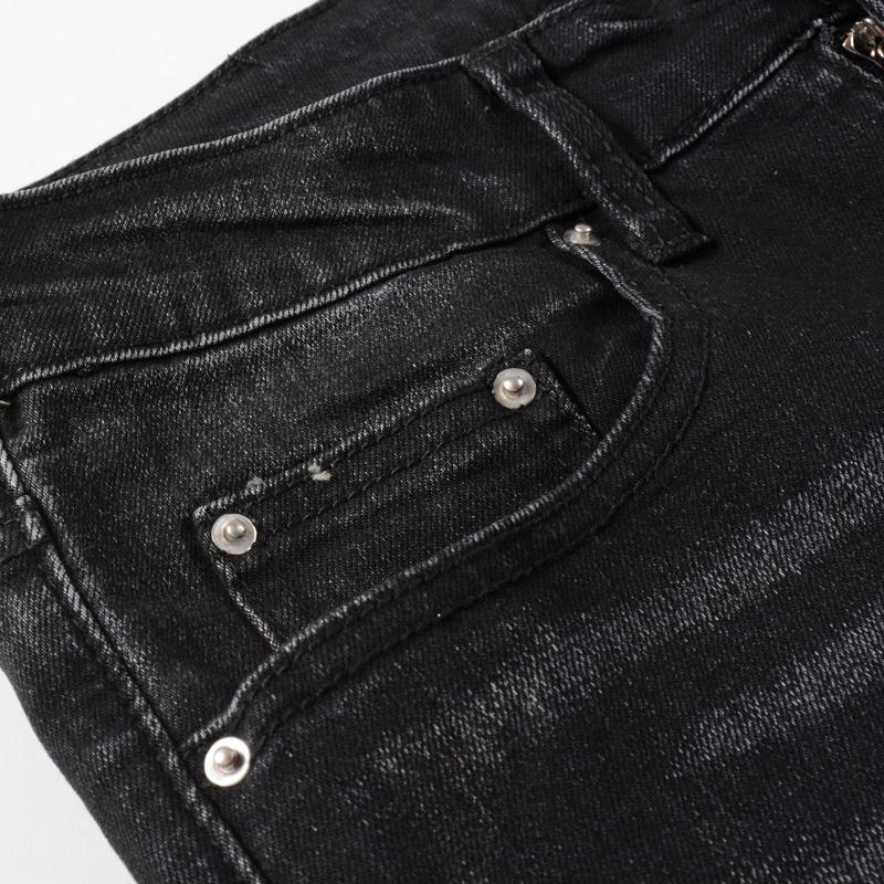 amiri-jeans830ยีนส์ดำ-ปักอักษร-ยีนส์ผู้ชาย-เทรนด์ยุโรปและอเมริกา