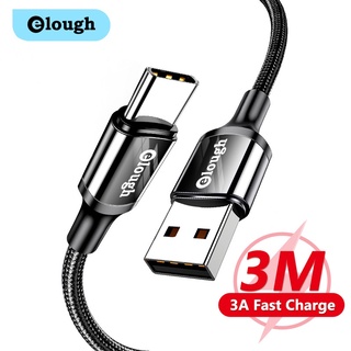 Elough สายชาร์จ Type C 3A USB C ชาร์จเร็ว สําหรับ Samsung Xiaomi 11 IOS Ipad