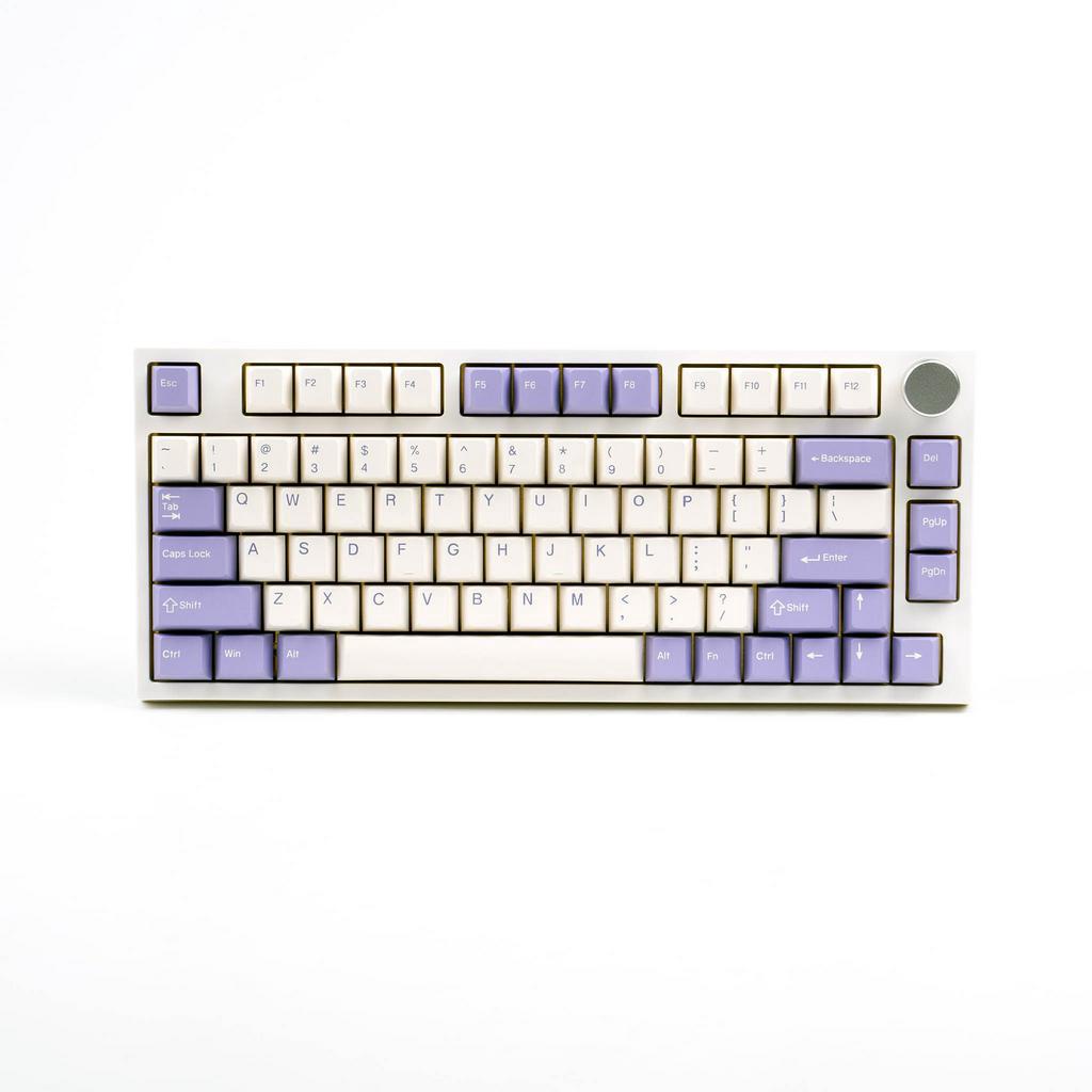 [ประกันไทย] คีย์บอร์ด Keydous NJ80 White Purple RGB 3 Mode RGB Hotswap ...