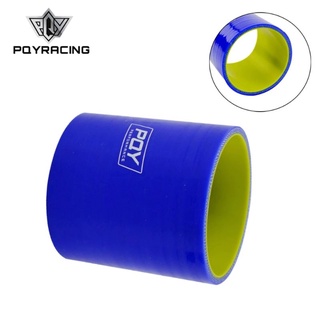 PQY - Blue&amp;yellow 2.5" 64mm Straight Silicone Intercooler Turbo Intake Pipe Coupler Hose PQY-SH0025-QY ท่อซิลิโคน