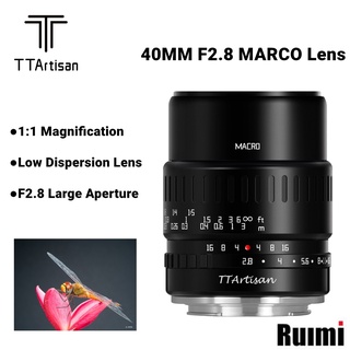 สินค้า มีสินค้า TTArtisan 40mm F2.8 APS-C เลนส์มาโครโฟกัสแบบแมนนวลสำหรับ E / FX / EOSM /M43 / Z Mount Mirrorless Cameras